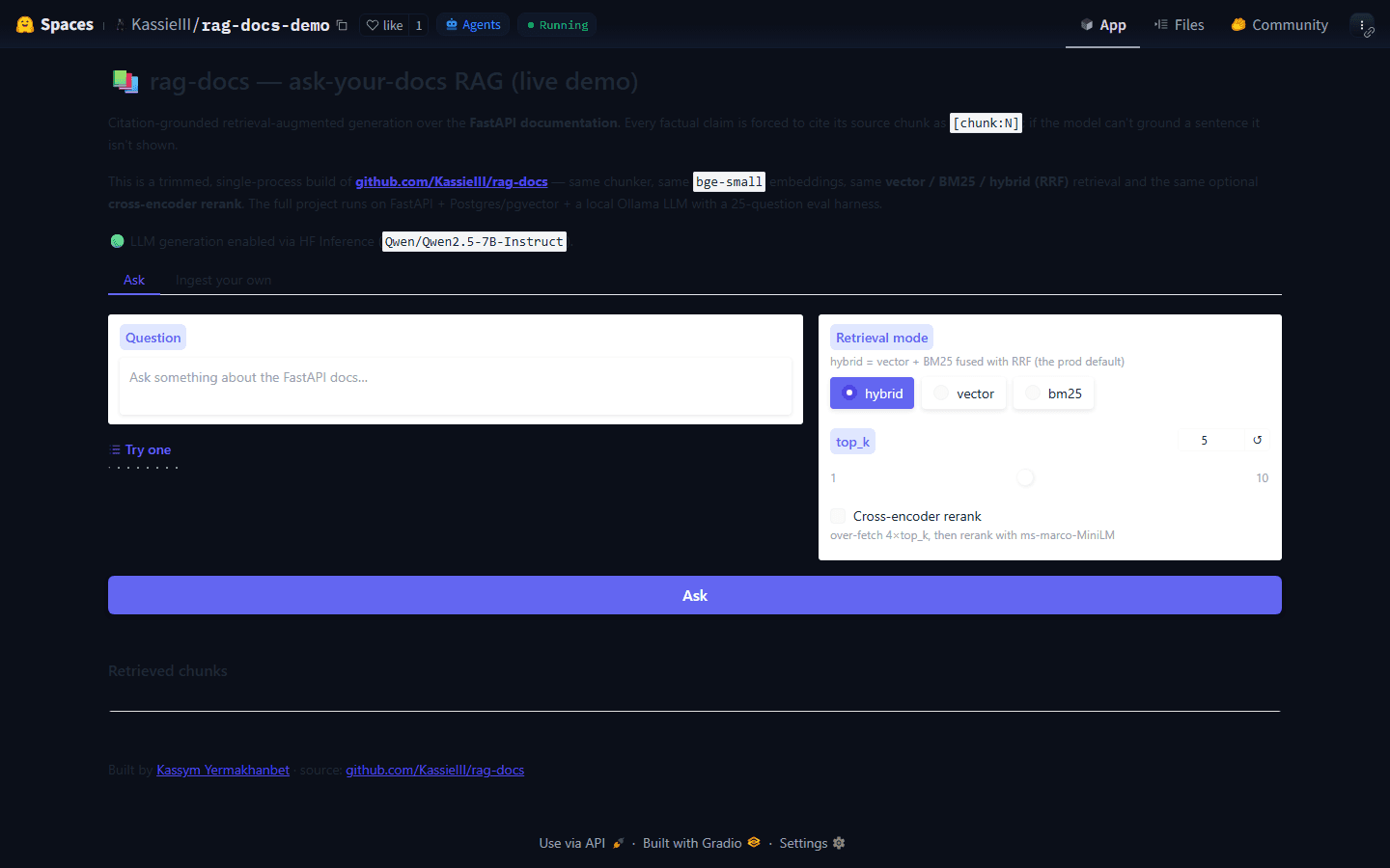 Citation-grounded RAG product preview